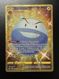 Pokemon TCG - Electrode - Chilling Reign 222/198 Gold Secret Rare Full Art Holo - Image 1