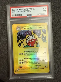 Pokemon TCG Electrode Skyridge Card 36/144 Reverse Foil Holo PSA 7 NM - Image 1