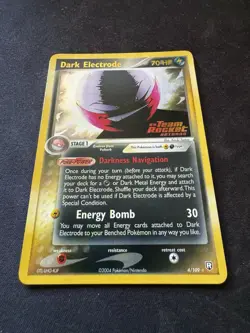 Dark Electrode 4/109 - Team Rocket Returns Stamped Reverse Holo Pokemon TCG NM - Image 2