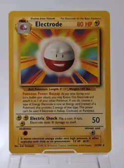 Electrode 21/102 Base Set WOTC Rare Pokemon Card TCG LP - Image 1