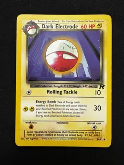 Dark Electrode 34/82 Team Rocket Uncommon Vintage WOTC Pokemon Card TCG LP - Image 1