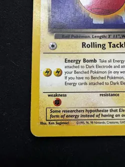 Dark Electrode 34/82 Team Rocket Uncommon Vintage WOTC Pokemon Card TCG LP - Image 4