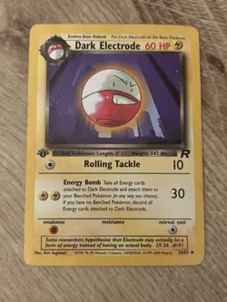Pokemon Dark Electrode TCG 1st Edition Uncommon Card 34/82 Team Rocket - Image 1