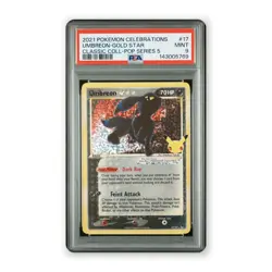Umbreon-Gold Star Pokemon Celebrations Classic Collection 2021 #17 PSA 9 - Image 1