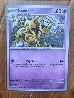 Kadabra 081/167 Pokemon card SV Twilight Masquerade common NM - Image 1