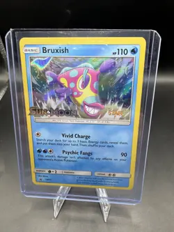 Pokemon TCG Bruxish Rare Card Black Star Promo SM11 Staff - Image 1