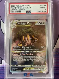 2024 Pokemon Regigigias VSTAR Gg55 Crown Zenith Full Art Card PSA 10 - Image 1