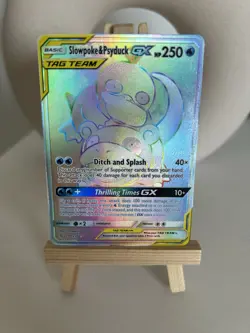 Pokemon Card 239/236 Slowpoke & Psyduck GX / Secret Rare - Unified Minds - Image 1