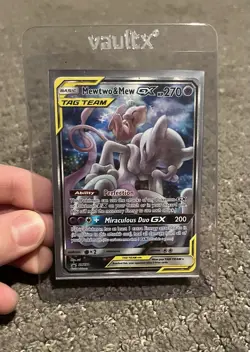 Pokemon TCG Mewtwo and Mew GX Sun & Moon Holo Promo Card #SM191 NM/M - Image 1