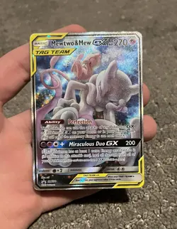 Pokemon TCG Mewtwo and Mew GX Sun & Moon Holo Promo Card #SM191 NM/M - Image 2