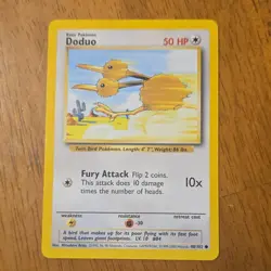 Pokemon Doduo Base Set 48/102 English Common Basic 50 HP Wizards Card - Image 1
