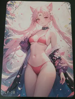 Chibiusa Black Lady Sailor Moon LP Card Waifu A5 Card Goddess Story Art Board - Image 1