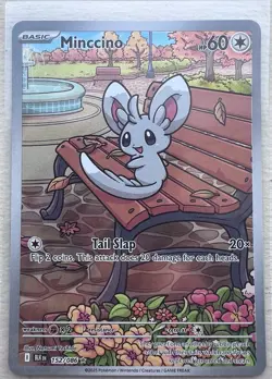 Minccino - Illustration Rare - Black Bolt 152/086 Holo Pokemon TCG Card 2025 - Image 1