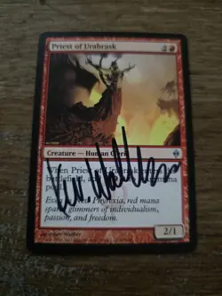 Priest Of Urabrask Artist Proof SIGNED By Kev Walker Magic The Gathering - Image 1