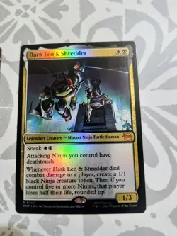 MTG - TMNT Dark Leo & Shredder Foil - Mythic 0142 & Trouble In Pairs M 0003 PZA - Image 2