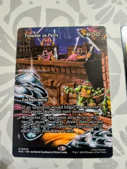 MTG - TMNT Dark Leo & Shredder Foil - Mythic 0142 & Trouble In Pairs M 0003 PZA - Image 3
