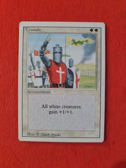 Crusade , MTG Revised (1994), Rare White Enchantment NM - Image 1