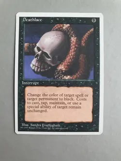 Deathlace , MTG Fourth Edition (1995), Rare Black Instant NM - Image 1