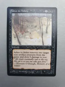 Ashes to Ashes , MTG The Dark (1994) Common Black Sorcery NM - Image 1
