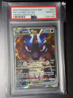 Lucario VSTAR SWSH291 PSA 10 PROMO BLACK STAR Crown Zenith ETB Pokemon FULL ART - Image 1