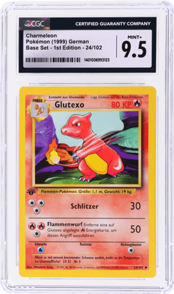1999 Pokemon Base Set Charmeleon German 1st Edition #24 CGC 9.5 - Image 1
