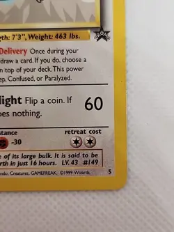 Pokemon TCG Dragonite #5 Black Star Promo 149 (2000) WOTC First Movie Stamp - Image 2