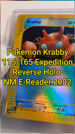 Pokemon Krabby 115/165 Expedition Reverse Holo NM 2002 E-Reader WOTC - Image 2