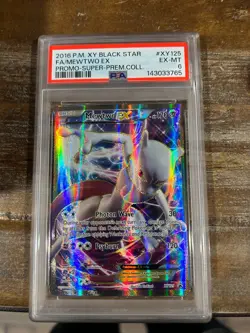 Pokemon 2016 XY Promo Super Prem Collection Full Art MEWTWO EX #XY125 PSA 6 RARE - Image 1