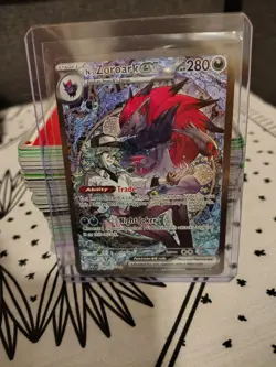 Pokemon N's Zoroark ex 286/217 Ascended Hero’s Special Illustration Rare Holo - Image 1