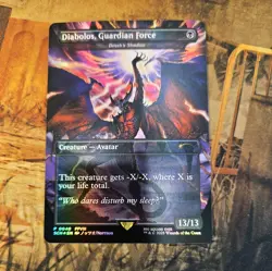 MTG Final Fantasy DIABOLOS GUARDIAN FORCE (Death's Shadow) FULL ART FOIL PROMO - Image 1
