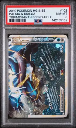 PALKIA & DIALGA LEGEND HOLO 102/123 POKEMON PSA 8 - Image 1