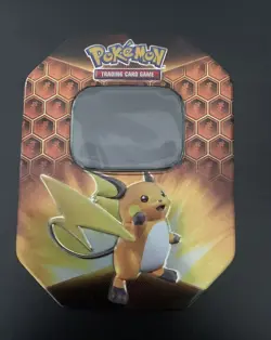 Raichu Pokemon Hidden Fates Tin starter collection holos & rares Christmas gift - Image 1
