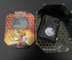 Raichu Pokemon Hidden Fates Tin starter collection holos & rares Christmas gift - Image 2