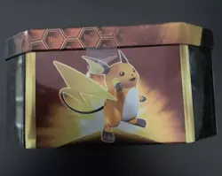 Raichu Pokemon Hidden Fates Tin starter collection holos & rares Christmas gift - Image 4