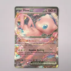 Pokemon Mew ex Double Rare Full Art Holo 151/165 Sv: Scarlet & Violet 151 180 HP - Image 1