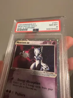 Pokemon TCG Mewtwo ex 101/109 Ruby & Sapphire Holo English PSA 8 - Image 3