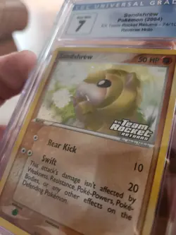 Pokemon TCG Sandshrew 74/109 EX Team Rocket Returns Holo Stamped CGC 7 psa - Image 1
