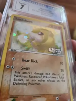 Pokemon TCG Sandshrew 74/109 EX Team Rocket Returns Holo Stamped CGC 7 psa - Image 2