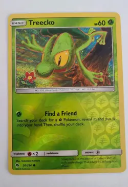 Pokemon 2018 Lost Thunder Treecko 20/214 Reverse Holo NM Komiya - Image 1
