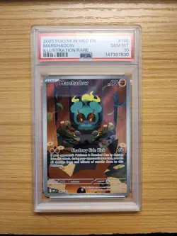 2025 Marshadow 146/132 IR Pokemon Mega Evolution PSA 10 - Image 1