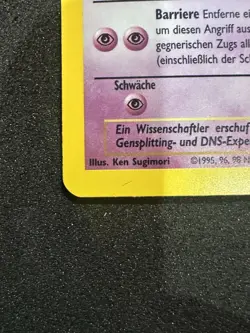 Mewtwo Holo 10/102 – 1st Edition German Base Set – 1999 WOTC Pokemon – LP - Image 5