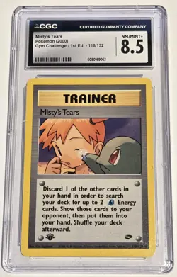 2000 Pokemon Gym Challenge "Misty's Tears-Squirtle (1st Ed.) CGC 8.5 - Image 1