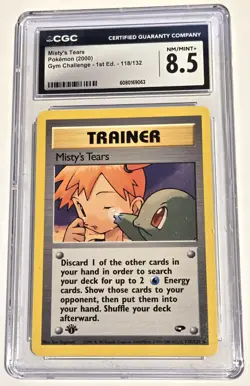 2000 Pokemon Gym Challenge "Misty's Tears-Squirtle (1st Ed.) CGC 8.5 - Image 3