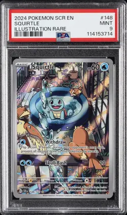 2024 POKEMON SCR EN-STELLAR CROWN ILLUSTRATION RARE #148 SQUIRTLE PSA 9 - Image 1