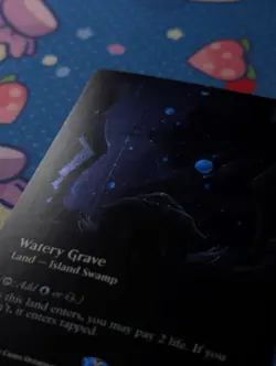 MTG - Watery Grave - Borderless Galaxy Foil #381 - Edge of Eternities LP - Image 3