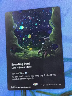 1x GALAXY FOIL BORDERLESS Breeding Pool, NM, EOE, Magic: the Gathering, MtG - Image 1