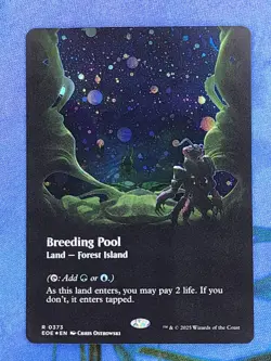 1x GALAXY FOIL BORDERLESS Breeding Pool, NM, EOE, Magic: the Gathering, MtG - Image 2