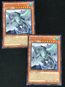 YUGIOH GAMECEIL THE SEA TURTLE KAIJU DOCS-EN088 1ST RARE X2 (LP) - Image 1