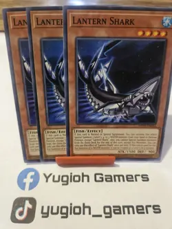 Yu-Gi-Oh Lantern Shark X3 MP21 1st Edition Common Light Played - Image 1