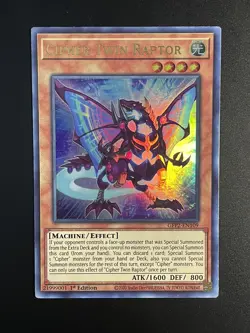 Cipher Twin Raptor Ultra Rare 1st Edition GFP2-EN109 Yu-Gi-Oh! - Image 1
